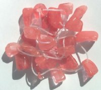 16 inch strand of 16-20mm Side Drilled Cherry Quartz Nuggets